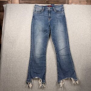 7 For All Mankind Jeans Womens 28 / 6 Frayed Crop Flare High Rise Stretch Boho